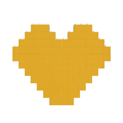 Mustard Yellow Print Building Brick Block Puzzle Heart Shaped â for Valentine's Day, Birthday, Wedding Mustard Yellow Print Building Brick Block Puzzle Heart Shaped â for Valentine's Day, Birthday, Wedding von JaoXer