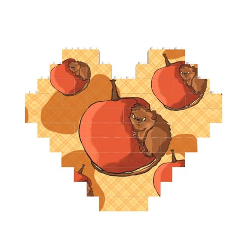 Niedlicher kleiner Hamsterdruck, Baustein-Puzzle, Herzform, für Valentinstag, Geburtstag, Hochzeit Niedlicher kleiner Hamsterdruck, Baustein-Puzzle, Herzform, für Valentinstag, Geburtstag, Hochzeit von JaoXer