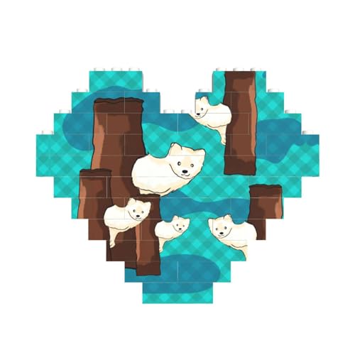 Niedlicher kleiner Waschbär-Druck, Baustein-Puzzle, Herzform, für Valentinstag, Geburtstag, Hochzeit Niedlicher kleiner Waschbär-Druck, Baustein-Puzzle, Herzform, für Valentinstag, Geburtstag, Hochzeit von JaoXer