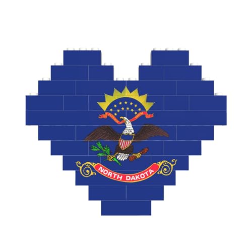 North Dakota State Flag Print Building Brick Block Puzzle Heart Shaped â for Valentine's Day, Birthday, Wedding North Dakota State Flag Print Building Brick Block Puzzle Heart Shaped â for Valentine's Day, Birthday, Wedding von JaoXer