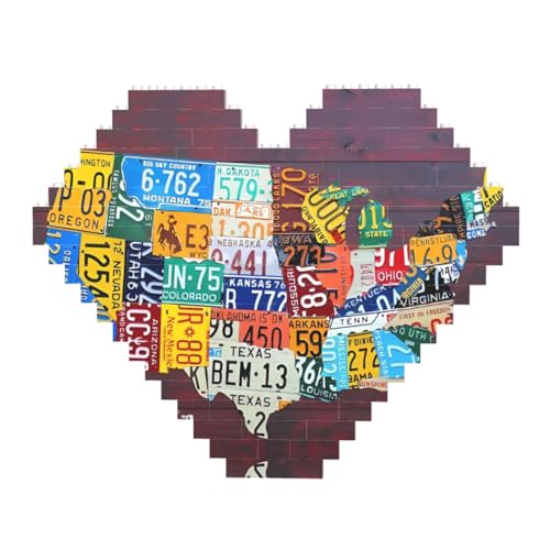 Nummernschild-Kartendruck, herzförmiges Bilder-Puzzle – personalisiertes Holz-Puzzle, einzigartige Heimdekoration und Geschenk Nummernschild-Kartendruck, herzförmiges Bilder-Puzzle – personalisiertes Holz-Puzzle, einzigartige Heimdekoration und Geschenk von JaoXer