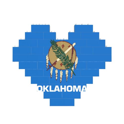 Oklahoma State Flag Print Building Brick Block Puzzle Heart Shaped â for Valentine's Day, Birthday, Wedding Oklahoma State Flag Print Building Brick Block Puzzle Heart Shaped â for Valentine's Day, Birthday, Wedding von JaoXer