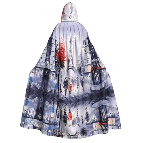 Paris City Tree Eiffelturm Art Kapuzenumhang für Erwachsene, Kostüm, Cosplay, Zauberer-Themen-Umhang, perfekt für Halloween, Ostern und Karnevalspartys Paris City Tree Eiffelturm Art Kapuzenumhang für Erwachsene, Kostüm, Cosplay, Zauberer-Themen-Umhang, perfekt für Halloween, Ostern und Karnevalspartys von JaoXer