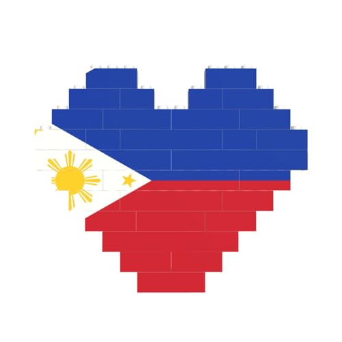 Philippinische Flagge Druck Baustein Block Puzzle Herzform â für Valentinstag, Geburtstag, Hochzeit von JaoXer