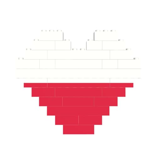 Polnische Flagge Druck Baustein Block Puzzle Herzform â für Valentinstag, Geburtstag, Hochzeit von JaoXer
