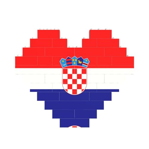 Republik Kroatien Flagge Druck Baustein Block Puzzle Herzform â für Valentinstag, Geburtstag, Hochzeit Republik Kroatien Flagge Druck Baustein Block Puzzle Herzform â für Valentinstag, Geburtstag, Hochzeit von JaoXer