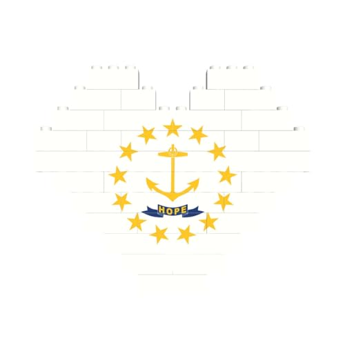 Rhode Island State Flag Print Building Brick Block Puzzle Heart Shaped â for Valentine's Day, Birthday, Wedding Rhode Island State Flag Print Building Brick Block Puzzle Heart Shaped â for Valentine's Day, Birthday, Wedding von JaoXer