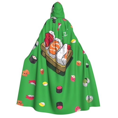 Schlafender Sushi-Umhang mit Kapuze für Erwachsene, Kostüm, Cosplay, Zauberer-Themen-Umhang, perfekt für Halloween, Ostern und Karnevalspartys Schlafender Sushi-Umhang mit Kapuze für Erwachsene, Kostüm, Cosplay, Zauberer-Themen-Umhang, perfekt für Halloween, Ostern und Karnevalspartys von JaoXer