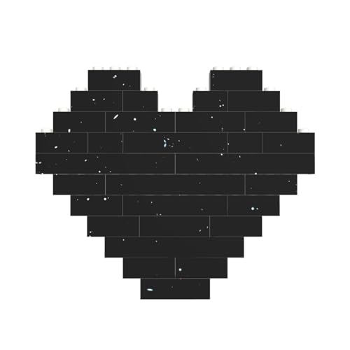 Schwarz-Weiß-Punkt-Druck-Baustein-Puzzle, Herzform, für Valentinstag, Geburtstag, Hochzeit von JaoXer