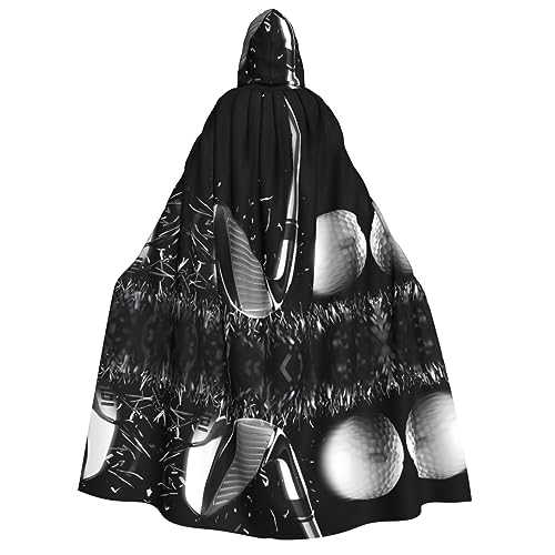 Schwarzer und weißer Golf-Umhang mit Kapuze für Erwachsene, Kostüm, Cosplay, Zauberer-Themen-Umhang, perfekt für Halloween, Ostern und Karnevalspartys Schwarzer und weißer Golf-Umhang mit Kapuze für Erwachsene, Kostüm, Cosplay, Zauberer-Themen-Umhang, perfekt für Halloween, Ostern und Karnevalspartys von JaoXer