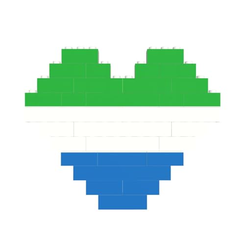 Sierra Leone Flagge Druck Baustein Block Puzzle Herzform â für Valentinstag, Geburtstag, Hochzeit Sierra Leone Flagge Druck Baustein Block Puzzle Herzform â für Valentinstag, Geburtstag, Hochzeit von JaoXer