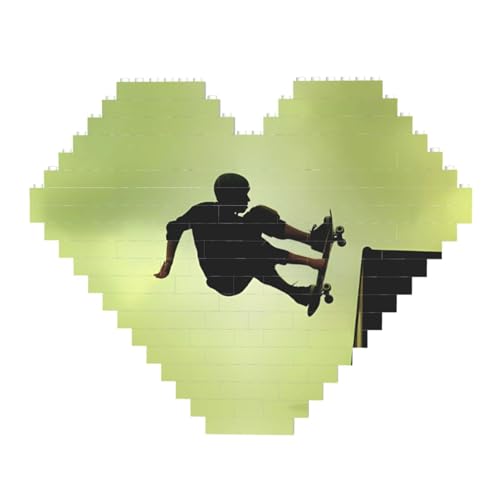 Skateboard Print Heart Shaped Picture Puzzle - Personalized Wooden Jigsaw | Unique Home Decor & Gift Skateboard Print Heart Shaped Picture Puzzle - Personalized Wooden Jigsaw | Unique Home Decor & Gift von JaoXer