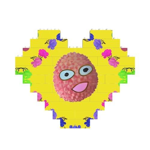 Smiley Lychee Print Building Brick Block Puzzle Heart Shaped â for Valentine's Day, Birthday, Wedding Smiley Lychee Print Building Brick Block Puzzle Heart Shaped â for Valentine's Day, Birthday, Wedding von JaoXer