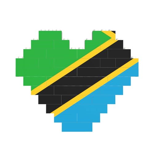 Tansania Flagge Druck Baustein Block Puzzle Herzform â für Valentinstag, Geburtstag, Hochzeit Tansania Flagge Druck Baustein Block Puzzle Herzform â für Valentinstag, Geburtstag, Hochzeit von JaoXer