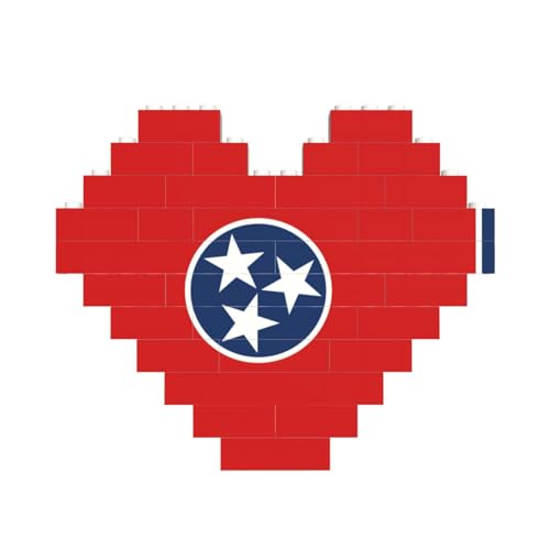 Tennessee State Flag Print Building Brick Block Puzzle Heart Shaped â for Valentine's Day, Birthday, Wedding Tennessee State Flag Print Building Brick Block Puzzle Heart Shaped â for Valentine's Day, Birthday, Wedding von JaoXer