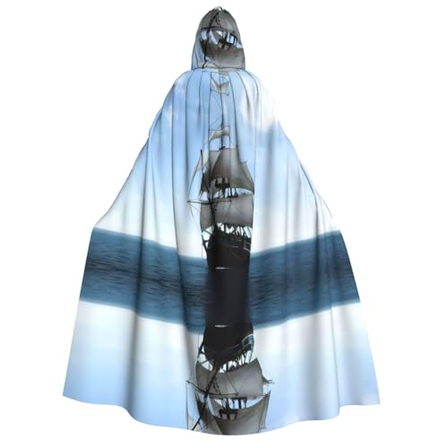 Umhang mit Kapuze für Erwachsene, Motiv: altes Segelschiff, Kostüm, Cosplay, Zauberer-Thema, perfekt für Halloween, Ostern und Karnevalspartys Umhang mit Kapuze für Erwachsene, Motiv: altes Segelschiff, Kostüm, Cosplay, Zauberer-Thema, perfekt für Halloween, Ostern und Karnevalspartys von JaoXer
