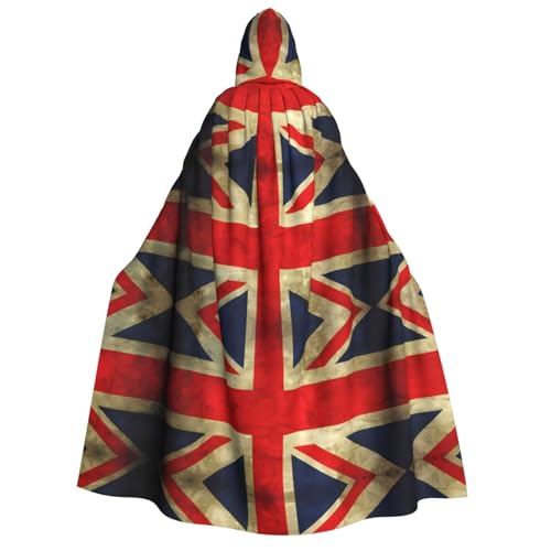 Umhang mit Kapuze im Vintage-Stil, britische Flagge, Kostüm, Cosplay, Zauberer-Thema, perfekt für Halloween, Ostern und Karnevalspartys Umhang mit Kapuze im Vintage-Stil, britische Flagge, Kostüm, Cosplay, Zauberer-Thema, perfekt für Halloween, Ostern und Karnevalspartys von JaoXer