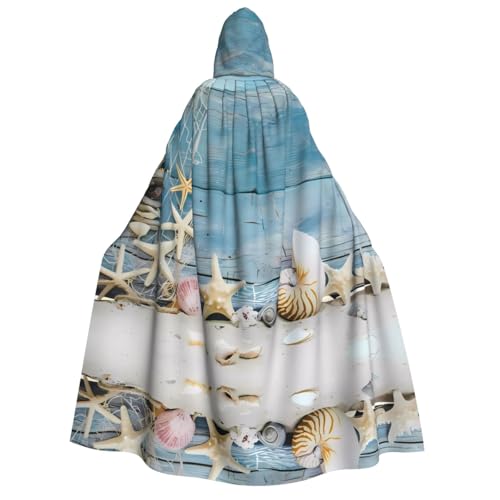 Umhang mit Kapuze und Muschel-Seestern-Muster, für Erwachsene, Kostüm, Cosplay, Zauberer-Thema, perfekt für Halloween, Ostern, Karnevalspartys Umhang mit Kapuze und Muschel-Seestern-Muster, für Erwachsene, Kostüm, Cosplay, Zauberer-Thema, perfekt für Halloween, Ostern, Karnevalspartys von JaoXer