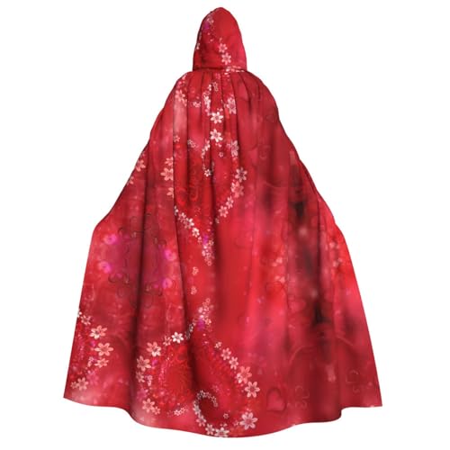Valentinstag Rot Herz Blume Erwachsene Kapuzenumhang - Kostüm Cosplay Zauberer Motto Umhang - Perfekt für Halloween, Ostern & Karneval Partys Valentinstag Rot Herz Blume Erwachsene Kapuzenumhang - Kostüm Cosplay Zauberer Motto Umhang - Perfekt für Halloween, Ostern & Karneval Partys von JaoXer