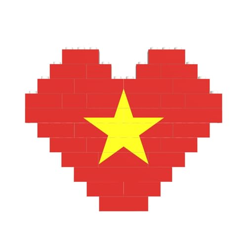 Vietnamesische Flagge Druck Baustein Block Puzzle Herzform â für Valentinstag, Geburtstag, Hochzeit Vietnamesische Flagge Druck Baustein Block Puzzle Herzform â für Valentinstag, Geburtstag, Hochzeit von JaoXer
