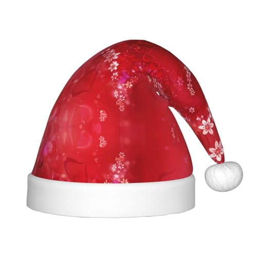 Weihnachtsmütze mit rotem Herz und Blume, aus Plüsch für Weihnachten, Neujahr, Halloween, lebendige Kopfbedeckungen und Kopfbedeckungen Weihnachtsmütze mit rotem Herz und Blume, aus Plüsch für Weihnachten, Neujahr, Halloween, lebendige Kopfbedeckungen und Kopfbedeckungen von JaoXer
