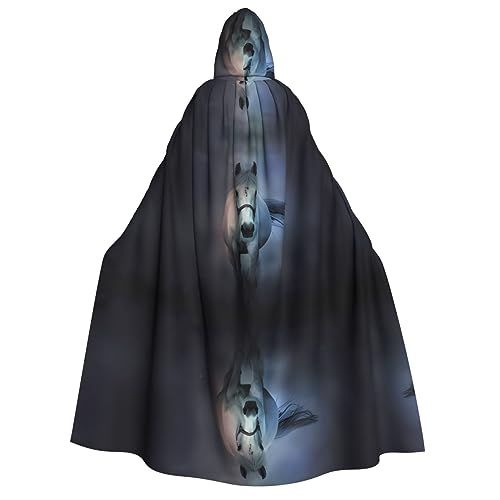Weißes Pferd Kapuzenumhang für Erwachsene, Kostüm, Cosplay, Zauberer-Themen-Umhang, perfekt für Halloween, Ostern und Karnevalspartys Weißes Pferd Kapuzenumhang für Erwachsene, Kostüm, Cosplay, Zauberer-Themen-Umhang, perfekt für Halloween, Ostern und Karnevalspartys von JaoXer