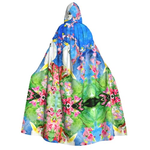 Wunderschöner Kakadu Vogel Blume Erwachsene Kapuzenumhang - Kostüm Cosplay Zauberer Motto Umhang - Perfekt für Halloween, Ostern & Karneval Partys Wunderschöner Kakadu Vogel Blume Erwachsene Kapuzenumhang - Kostüm Cosplay Zauberer Motto Umhang - Perfekt für Halloween, Ostern & Karneval Partys von JaoXer