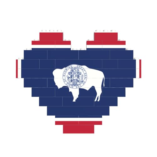 Wyoming State Flag Print Building Brick Block Puzzle Heart Shaped â for Valentine's Day, Birthday, Wedding Wyoming State Flag Print Building Brick Block Puzzle Heart Shaped â for Valentine's Day, Birthday, Wedding von JaoXer