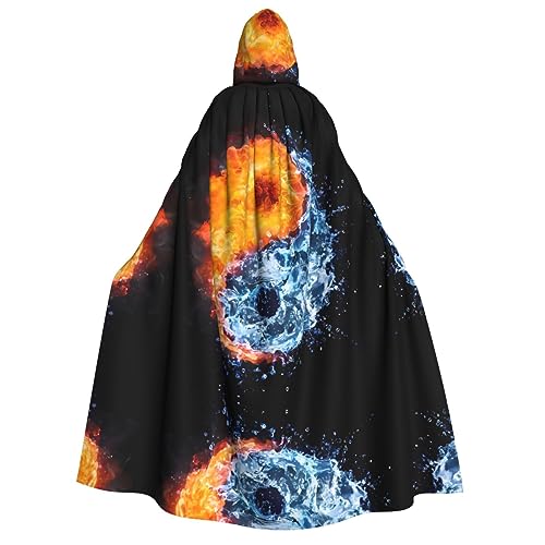 Yin Yang Feuerwasser Kapuzenumhang für Erwachsene, Kostüm, Cosplay, Zauberer-Themen-Umhang, perfekt für Halloween, Ostern und Karnevalspartys Yin Yang Feuerwasser Kapuzenumhang für Erwachsene, Kostüm, Cosplay, Zauberer-Themen-Umhang, perfekt für Halloween, Ostern und Karnevalspartys von JaoXer