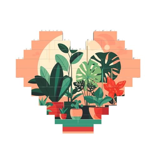 Zimmer-Puzzle, Grünpflanzen-Druck, Baustein, Puzzle, herzförmig, für Valentinstag, Geburtstag, Hochzeit Zimmer-Puzzle, Grünpflanzen-Druck, Baustein, Puzzle, herzförmig, für Valentinstag, Geburtstag, Hochzeit von JaoXer