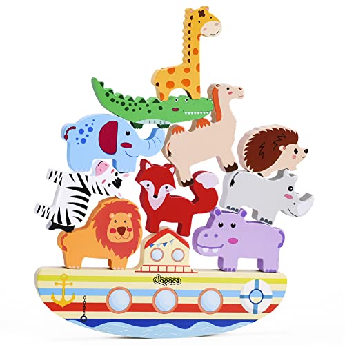 Japace Stapelspiel ab 3 Jahre, Montessori Arche Noah Holztiere, Motorikspielzeug Tier auf Tier Balancierspiel für Kinder, Feinmotorik Holzspielzeug Weihnachts-Geschenke ab 2 3 4 5 Jahren Japace Stapelspiel ab 3 Jahre, Montessori Arche Noah Holztiere, Motorikspielzeug Tier auf Tier Balancierspiel für Kinder, Feinmotorik Holzspielzeug Weihnachts-Geschenke ab 2 3 4 5 Jahren von Japace
