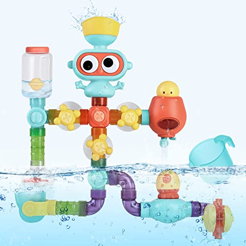 Japace Badewannenspielzeug, Badespielzeug ab 2 3 4 5 Jahre, Wasserspielzeug Badewannen Spielzeug Baby, Kinder Badespaß Geschenk für Mädchen und Jungen von Japace