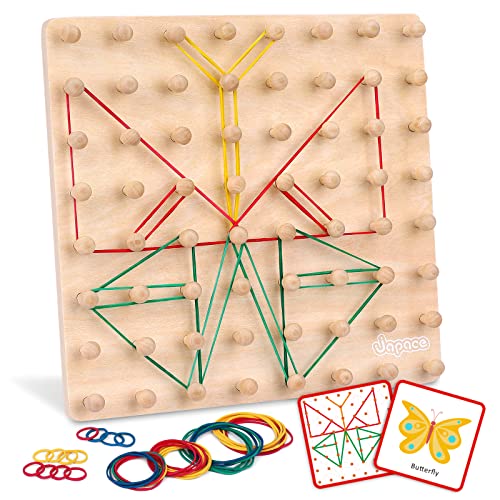 Holz Geobrett, Kreatives Montessori Holzpuzzle Geoboard für Unzählige Spannende FigurenLernspielzeug das Räumliches Denken FördertMotorikspielzeug, Geschenk für Junge und Mädchen ab 3 4 5 Jahren Holz Geobrett, Kreatives Montessori Holzpuzzle Geoboard für Unzählige Spannende FigurenLernspielzeug das Räumliches Denken FördertMotorikspielzeug, Geschenk für Junge und Mädchen ab 3 4 5 Jahren von Japace