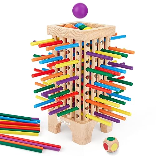 Japace Montessori Spiel Brettspiel aus Holz, 42 Stück Bunte Holzstäbchen Würfelspiel Mathematik Lernspielzeug ab 3 4 5 6 Jahre, Feinmotorik Spiel & Zählspielzeug Familienspiel Reisespiel für Kinder Japace Montessori Spiel Brettspiel aus Holz, 42 Stück Bunte Holzstäbchen Würfelspiel Mathematik Lernspielzeug ab 3 4 5 6 Jahre, Feinmotorik Spiel & Zählspielzeug Familienspiel Reisespiel für Kinder von Japace