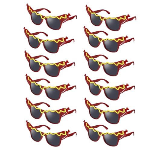 JarThenaAMCS Hot Dog-Brille, lustige Party-Brillen, Foto-Requisiten für Unisex, Urlaub, Karneval, Maskerade, Geburtstagsparty, Kostüm, Zubehör, 12 Stück JarThenaAMCS Hot Dog-Brille, lustige Party-Brillen, Foto-Requisiten für Unisex, Urlaub, Karneval, Maskerade, Geburtstagsparty, Kostüm, Zubehör, 12 Stück von JarThenaAMCS