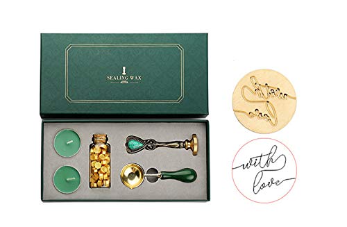 JasCherry Siegelwachs Perlen Set, Wachs Siegel Kit, komplettes Wachssiegel-Kit mit Kerzen Stempel Löffel, Haftwachs für Porto-Briefe Antike Manuskript-Grußkarten Hochzeitseinladung JasCherry Siegelwachs Perlen Set, Wachs Siegel Kit, komplettes Wachssiegel-Kit mit Kerzen Stempel Löffel, Haftwachs für Porto-Briefe Antike Manuskript-Grußkarten Hochzeitseinladung von JasCherry