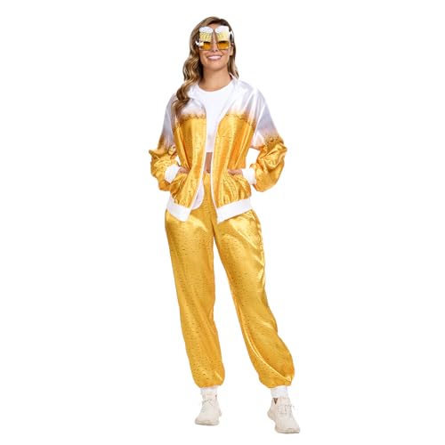 JasGood 80er 90er Kostüm Trainingsanzug Jacke Hose Party Accessoires, 80er Jahre Outfit Retro Anzug Karneval Kostüm Herren für Faschings kostüm Karneval JasGood 80er 90er Kostüm Trainingsanzug Jacke Hose Party Accessoires, 80er Jahre Outfit Retro Anzug Karneval Kostüm Herren für Faschings kostüm Karneval von JasGood