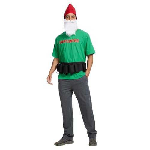 JasGood Cosplay Kostüm Zwerg Kostüm mit T-Shirt, Bart, Hut und Wasit Tasche, Mens Zwerg Erwachsene Kostüm, Bier Kostüm Karneval Kostüme JasGood Cosplay Kostüm Zwerg Kostüm mit T-Shirt, Bart, Hut und Wasit Tasche, Mens Zwerg Erwachsene Kostüm, Bier Kostüm Karneval Kostüme von JasGood