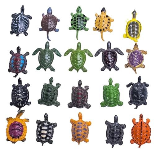 Jasaly Schildkrötenstatue, Schildkrötenfiguren, Miniaturfiguren, 20 Stück, Realistische Schildkrötenstatue, Heimdekoration, Kindergeschenk-Dekorationen Jasaly Schildkrötenstatue, Schildkrötenfiguren, Miniaturfiguren, 20 Stück, Realistische Schildkrötenstatue, Heimdekoration, Kindergeschenk-Dekorationen von Jasaly