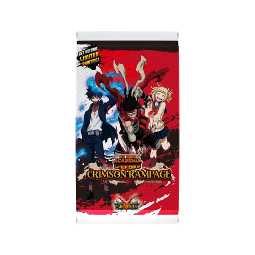 My Hero Academia Serie 2 Unlimited, Crimson Rampage Kartenspiel, 10 Karten, Einzelpackung, Booster-Pack, TCG für Erwachsene, ab 14 Jahren, 2 Spieler, durchschnittliche Spielzeit von 20 von Jasco