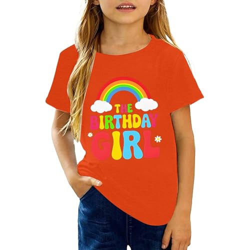 Jaskdconsy Kinder T-Shirt Unisex - Kurzarm Oberteil mit Regenbogen Grafik Print | Farbenfrohes Sommershirt für Mädchen und Jungen von Jaskdconsy