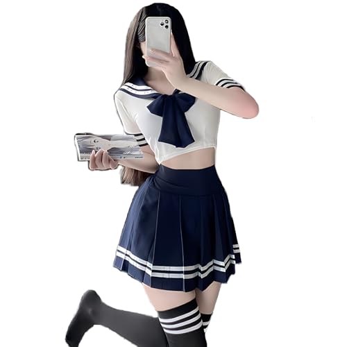 Schulmädchen Outfit Unterwäsche Japanisches School-Girl Cosplay Kostüm Halloween Anime Rollenspiel Uniform Kawaii Seemannsrock Schulmädchen Outfit Unterwäsche Japanisches School-Girl Cosplay Kostüm Halloween Anime Rollenspiel Uniform Kawaii Seemannsrock von JasmyGirls