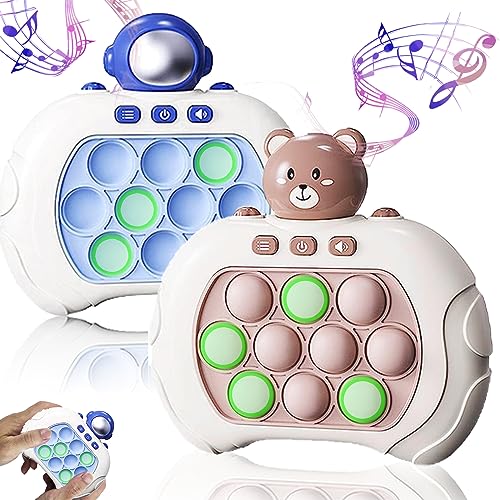 Jastown 2 Stück Spielkonsole Quick Push Bubbles, Quick Push Game, Light up Pop it Game, Anti-Stress Breakthrough Puzzle Game Machine, Puzzle Pop it Pro, Pop up, Hand-Auge-Koordinationsspiel von Jastown