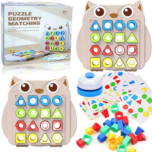 Jastown Puzzle Shape Matching Game,formanpassung Spiel farbsensorisches lernspielzeug,spielzeuge zum formenlernen,Color Matching Toys,Form Matching Montessori Spielzeug für 3 4 5 6 7 jährige Kinder von Jastown