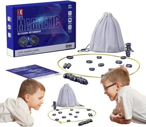 Magnetic Chess Game Tragbares Schachbrett für Familientreffen Magnetisches Stein-Brettspiel Kampfschach Partyzubehör Tisch-Magnetspiel Reisen Schach Magnetisch für Kinder und Erwachsene von Jastown