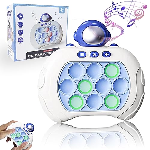 Jastown Schnelle Push Blasen Spielkonsole|Quick Push, Push Spiel,Fast Speed Push Game, Pop Light up Spiel, pop it Puzzle Game Machine, elektronisches Spiel Spielzeug ab 3 Jahre (Astronauten) von Jastown