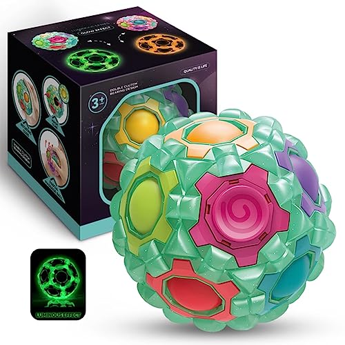 Rotatable Magic Rainbow Puzzle Ball,Zappel Puzzle Ball,Muskelmassagebugel entspannen,Speed Cube Rolling 3D Puzzle Ball,Pädagogische Spielzeug,Stress Relief Magic Ball für Kinder Erwachsene (C) von Jastown