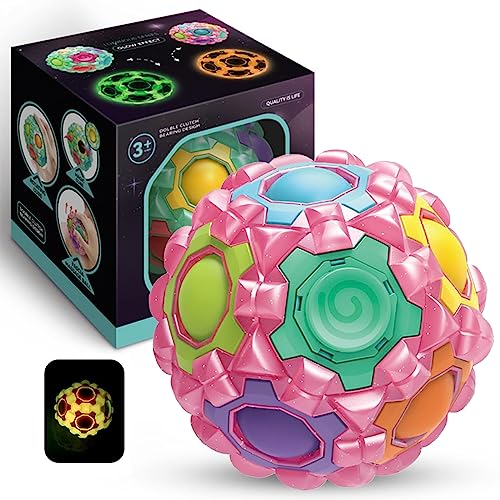 Rotatable Magic Rainbow Puzzle Ball,Zappel Puzzle Ball,Muskelmassagebugel entspannen,Speed Cube Rolling 3D Puzzle Ball,Pädagogische Spielzeug,Stress Relief Magic Ball für Kinder Erwachsene (D) von Jastown