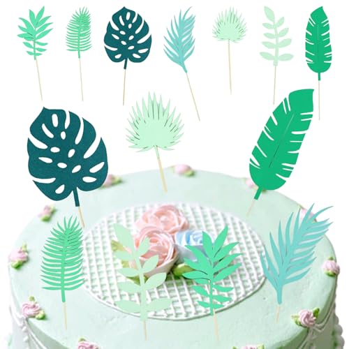 14-teiliges Dschungeltier-Kuchenaufsatz-Set – Safari-Tier-Dekorationen für Kindergeburtstagstorten und Partys von Jatipy