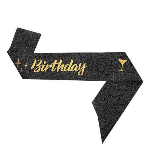 Geburtstag Schärpe für Frauen - Lustige "Birthday Bitches" Schärpe mit goldenem Glitzer für Geburtstagsfeiern Satin Schärpe für sie Feier Geburtstag Schärpe für Frauen - Lustige "Birthday Bitches" Schärpe mit goldenem Glitzer für Geburtstagsfeiern Satin Schärpe für sie Feier von Jatipy